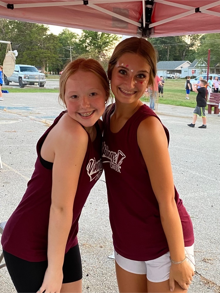 High school cheerleaders showing their smile